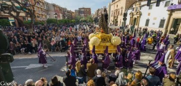 Paso de la dolorosa de la Procesión de los Salzillos del Viernes Santo de Murcia