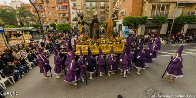 Paso del Prendimiento de la Procesión de los Salzillos del Viernes Santo de Murcia