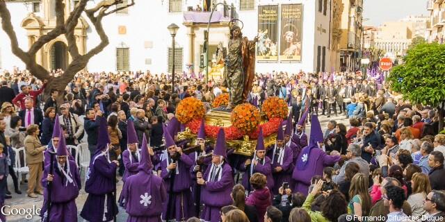 Paso del apostol san juan de la Procesión de los Salzillos del Viernes Santo de Murcia
