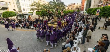 Paso de jesus en la columna de la Procesión de los Salzillos del Viernes Santo de Murcia