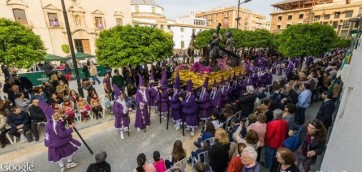 Paso de la caida de la Procesión de los Salzillos del Viernes Santo de Murcia