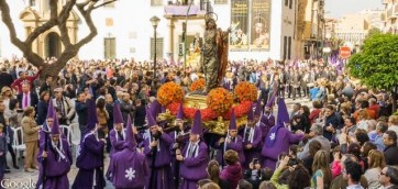 Paso del apostol san juan de la Procesión de los Salzillos del Viernes Santo de Murcia